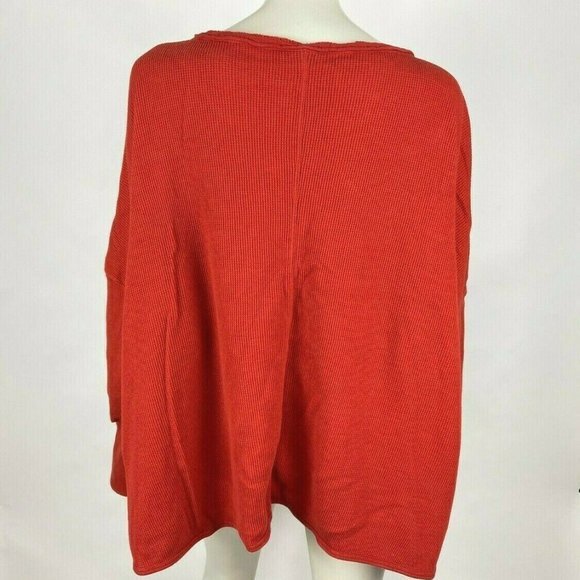Anthropologie Thermal Top‎ Scoop neck Long Sleeve Stretch Cotton Shirt Women XL - Picture 3 of 10